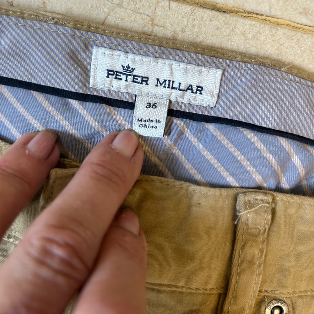 Peter Millar Jeans, Tan, 5-Pocket, Cotton with stretch, Men’s Sz 36 - Picture 5 of 11